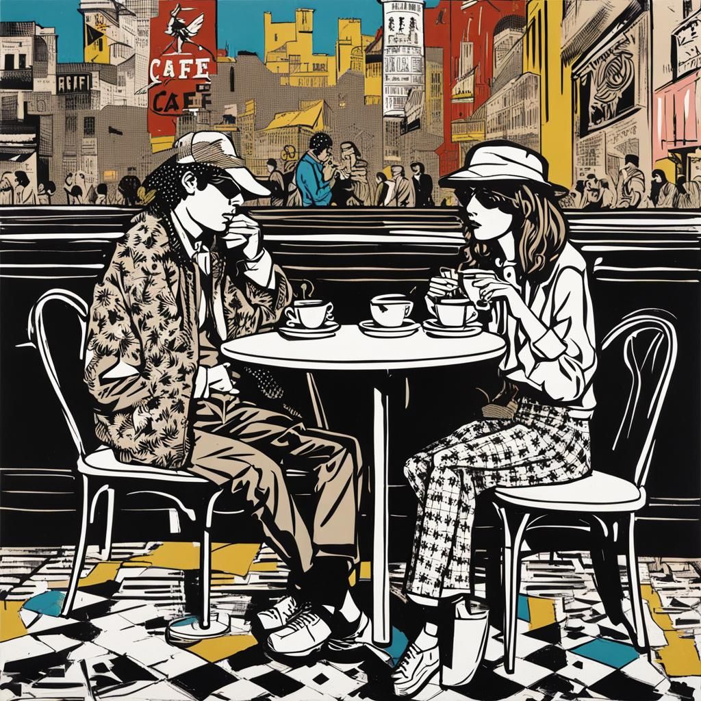 Amateur Portrait of a Couple in a Cafe