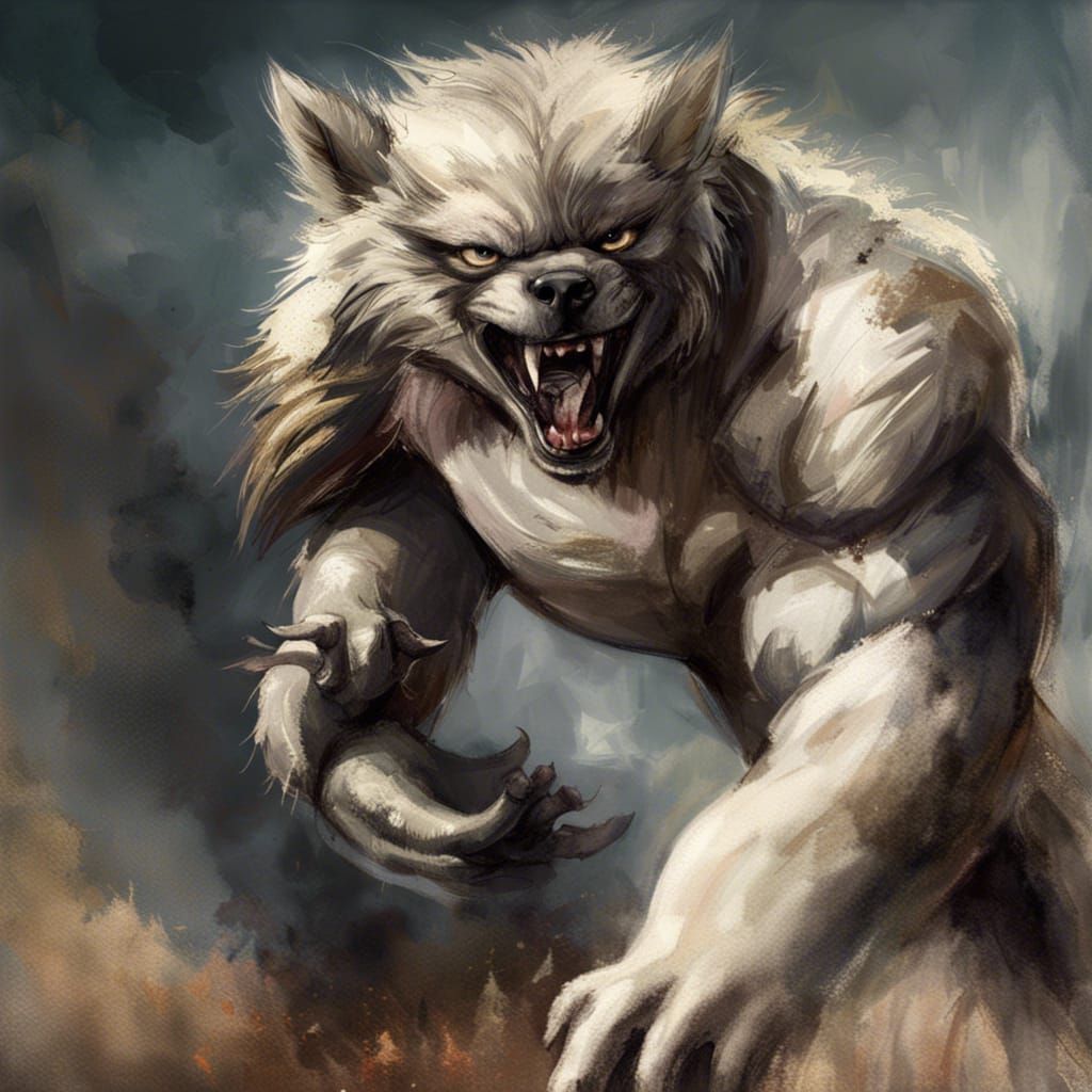 Wild Wolf 🐺 just transformed after full moon 🌕