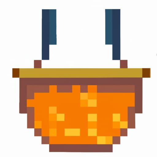 Pixel Art Woven Basket