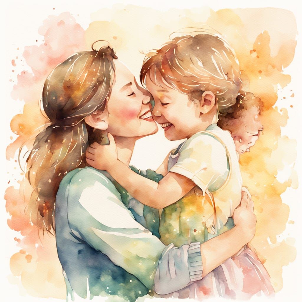 Heartwarming Concept Art of Mothers Embracing Children