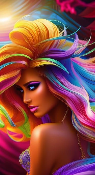 Ethereal Fantasy Dancer in a Whimsical Nightclub