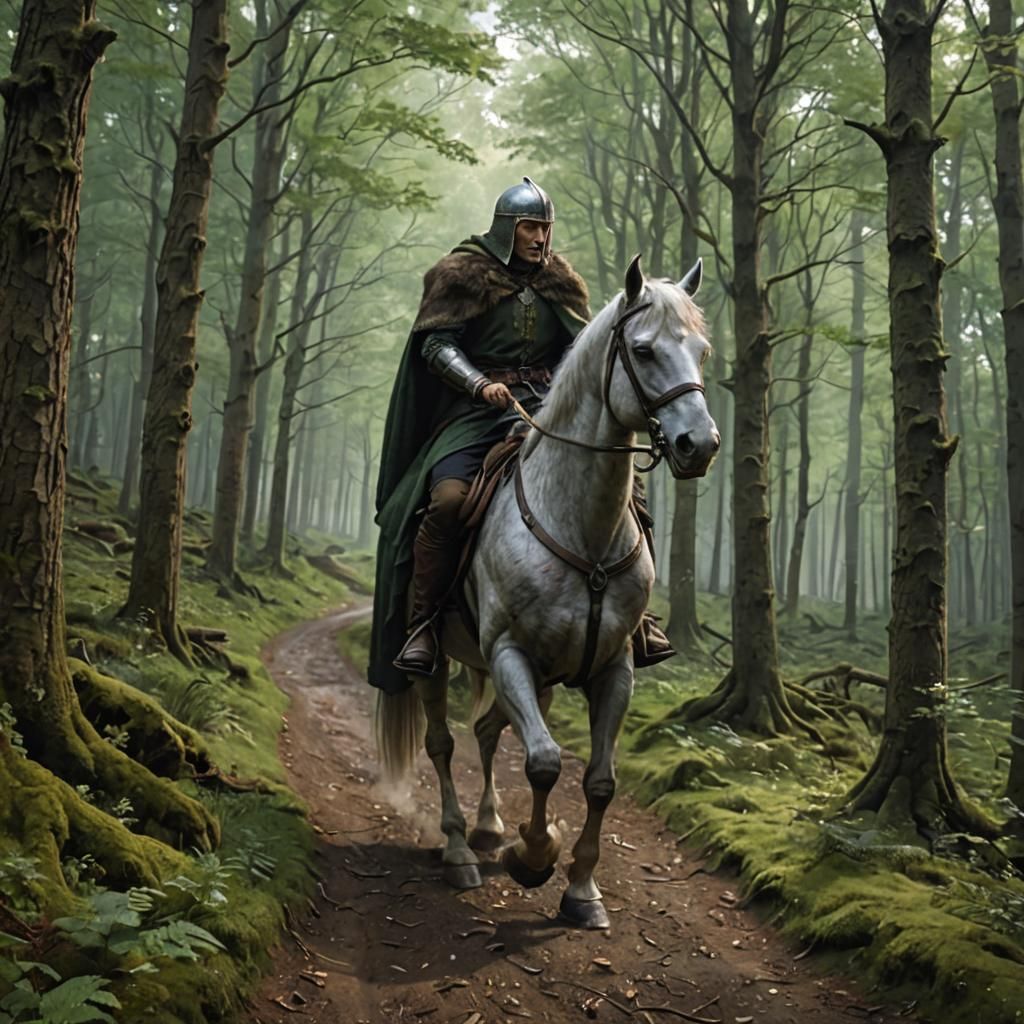 Dunedain Riders Traverse Mystical Forest Landscapes