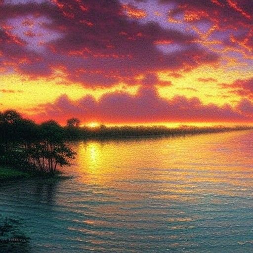 Surreal Sunset in a Heavenly Florida Landscape