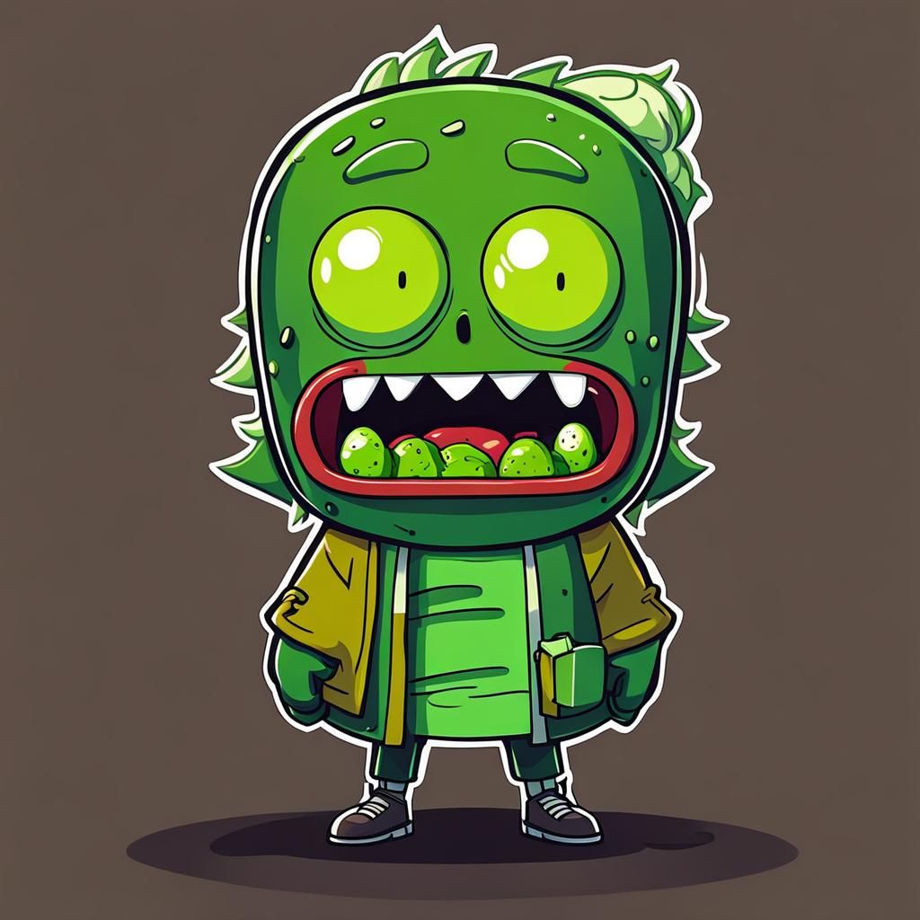 Chibi Pickle Rick from Rick and Morty
