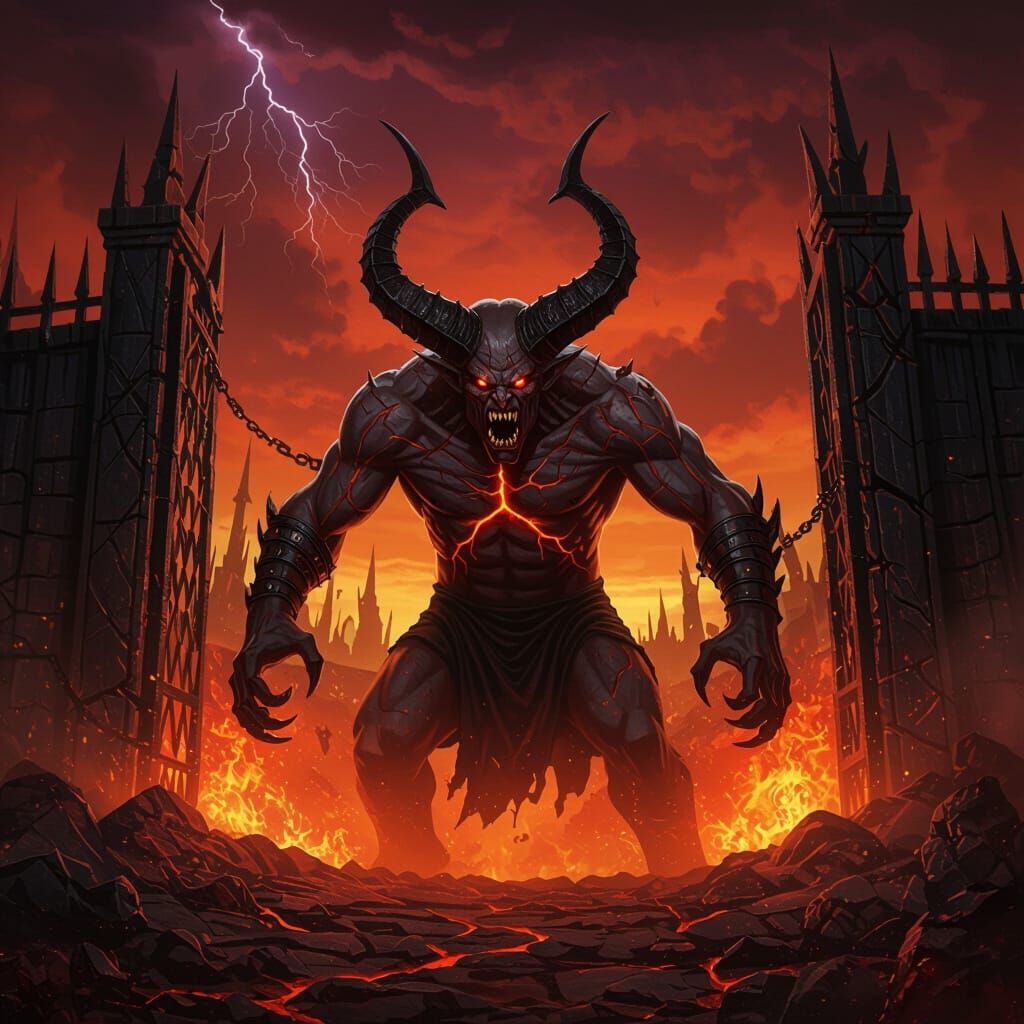 Demon Lord Emerging from Hellgate