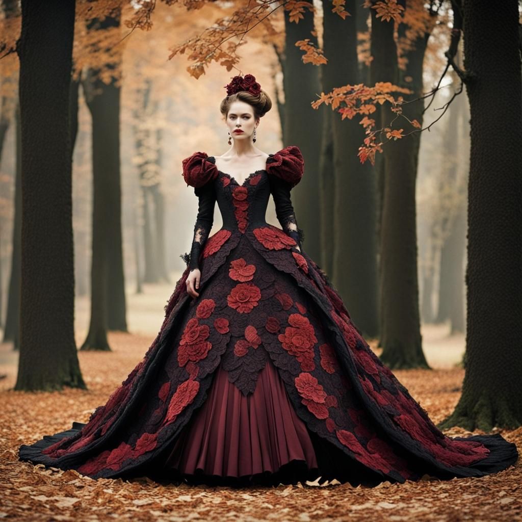 Paper Collage Ball Gown : Alexander McQueen Gothic Fashion :...