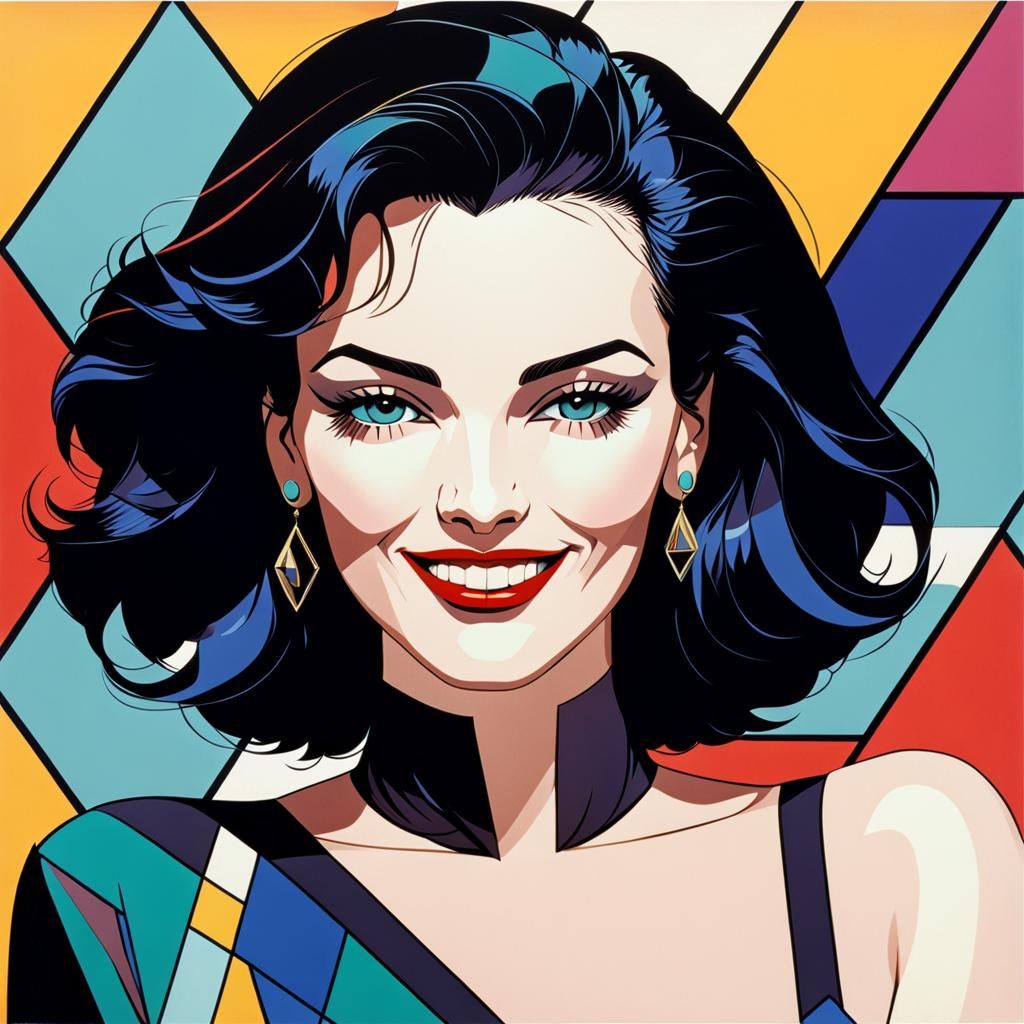 Vibrant Rio-Inspired Pop Art Portrait