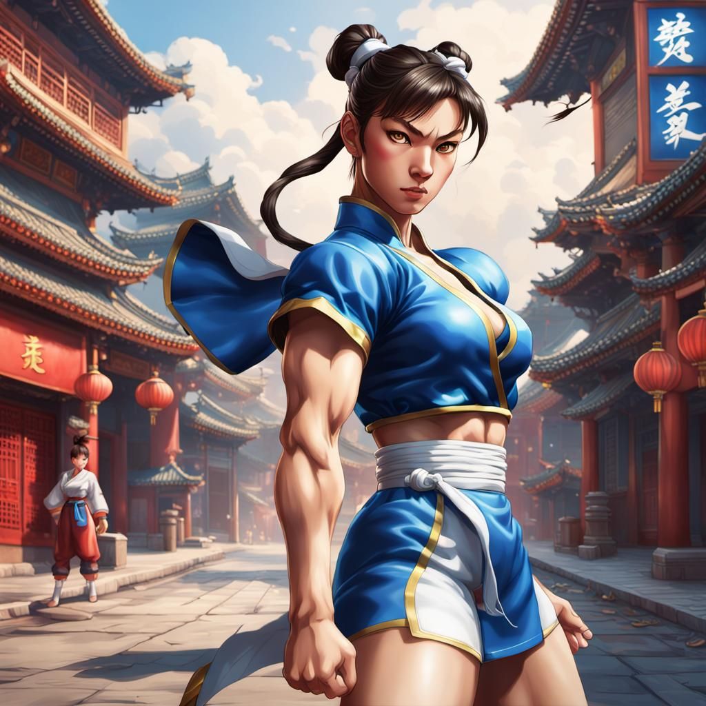 Ethereal Chun-li Emerges Amidst Bustling Chinese Streets in....
