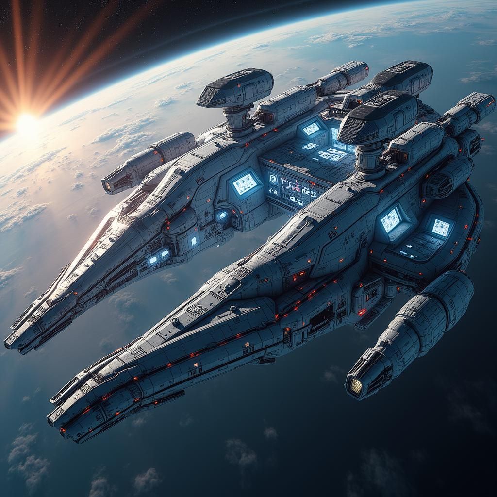 Ultra realistic and ultra detailed picture of star trek eart...