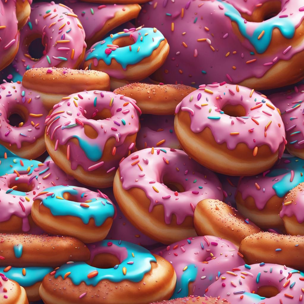 Fantastical Donut Tote Bag in Deep, Intricate Colors