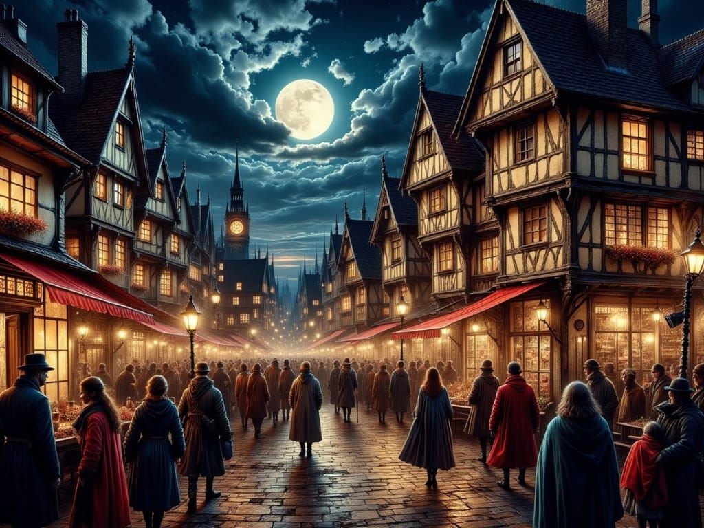 Medieval London on a Saturday night in 1342.