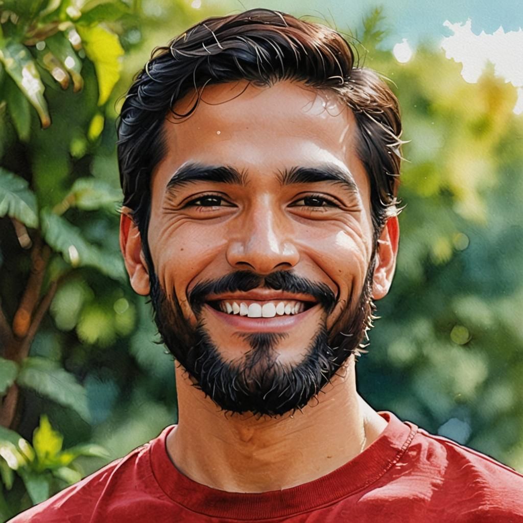 Handsome Arab Man with Velvet Shirt