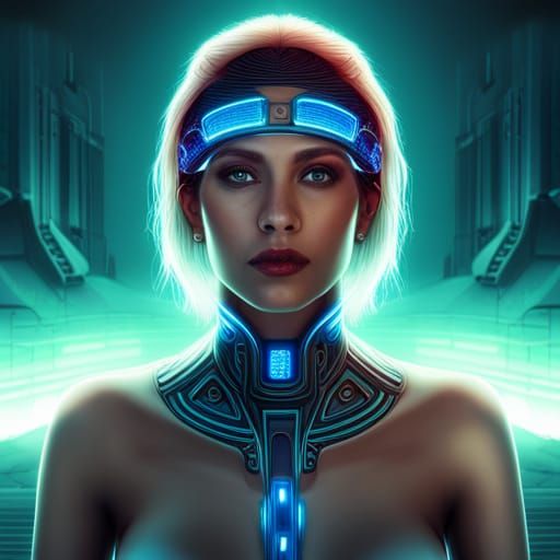 Cyber Goddess in Immersive Mind Control Chamber