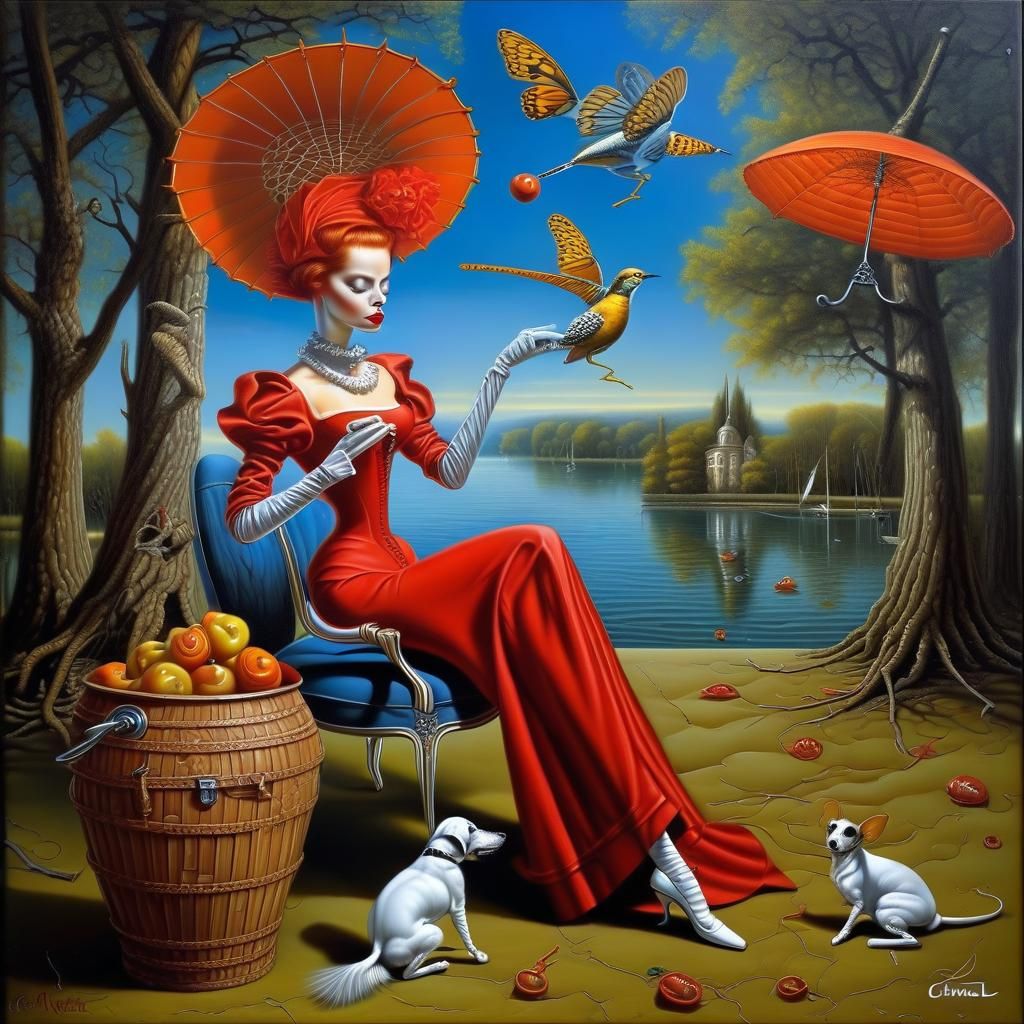 Grandiose Artistic Portraits in a Vibrant, Dreamlike Style