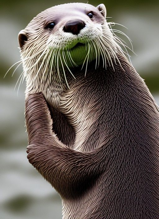 Vibrant Otter Concept Art in Hyperdetailed 8K Resolution