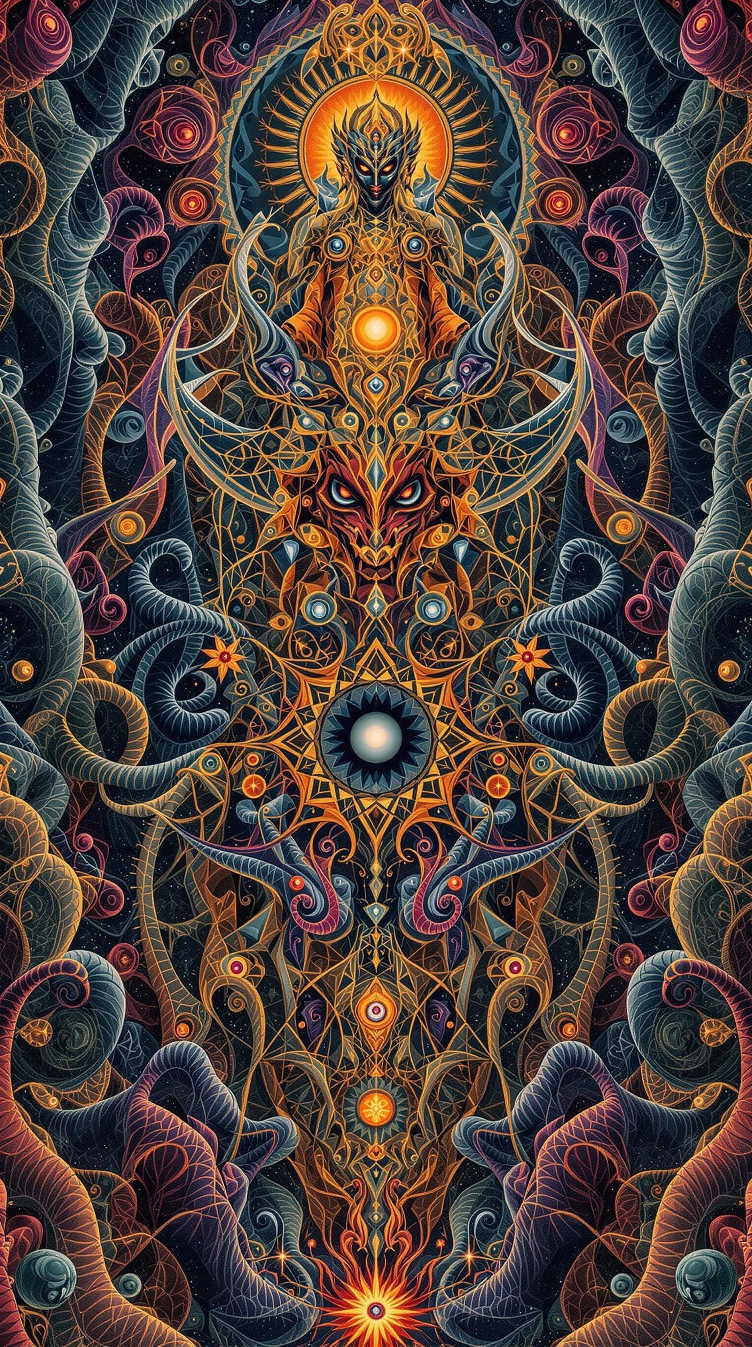 Psychedelic Buddhist Demons in Surreal Fractal Geometry
