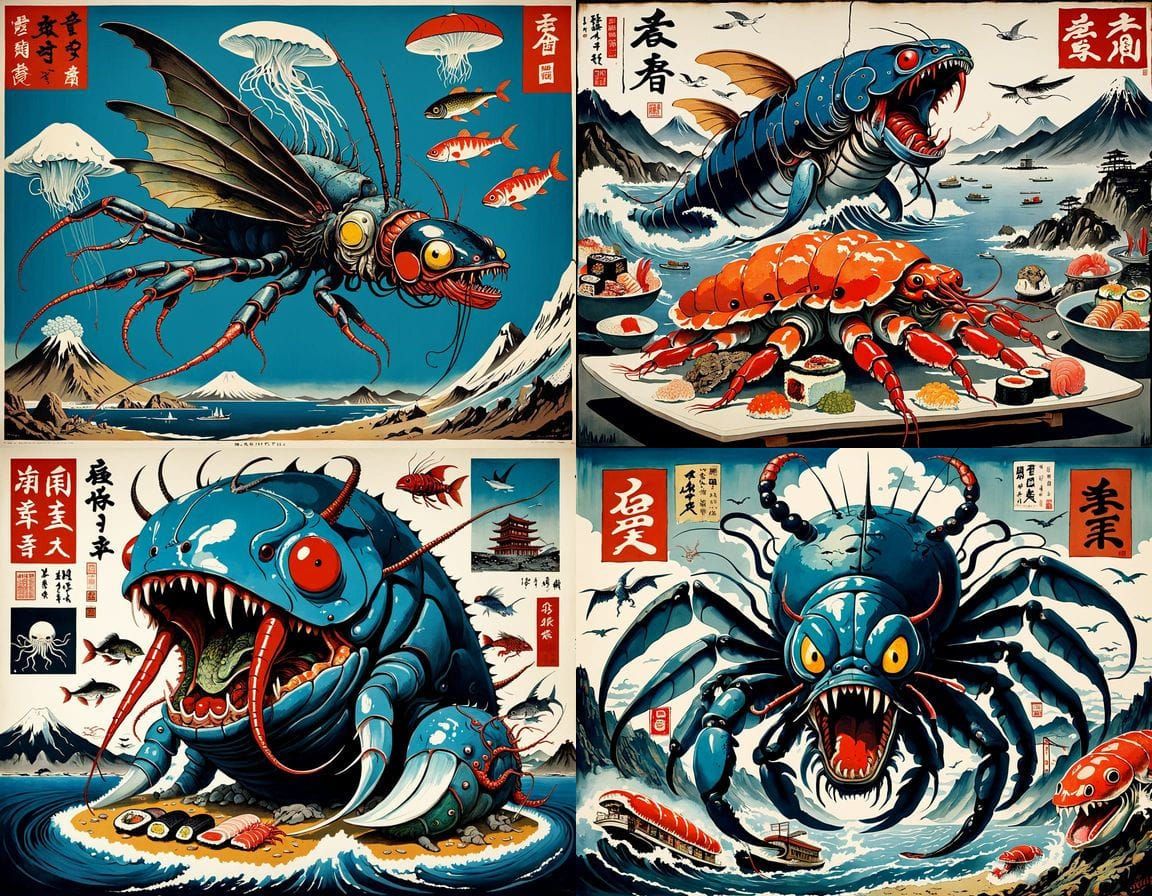 Grotesque Tokyo: A Surreal Travel Poster