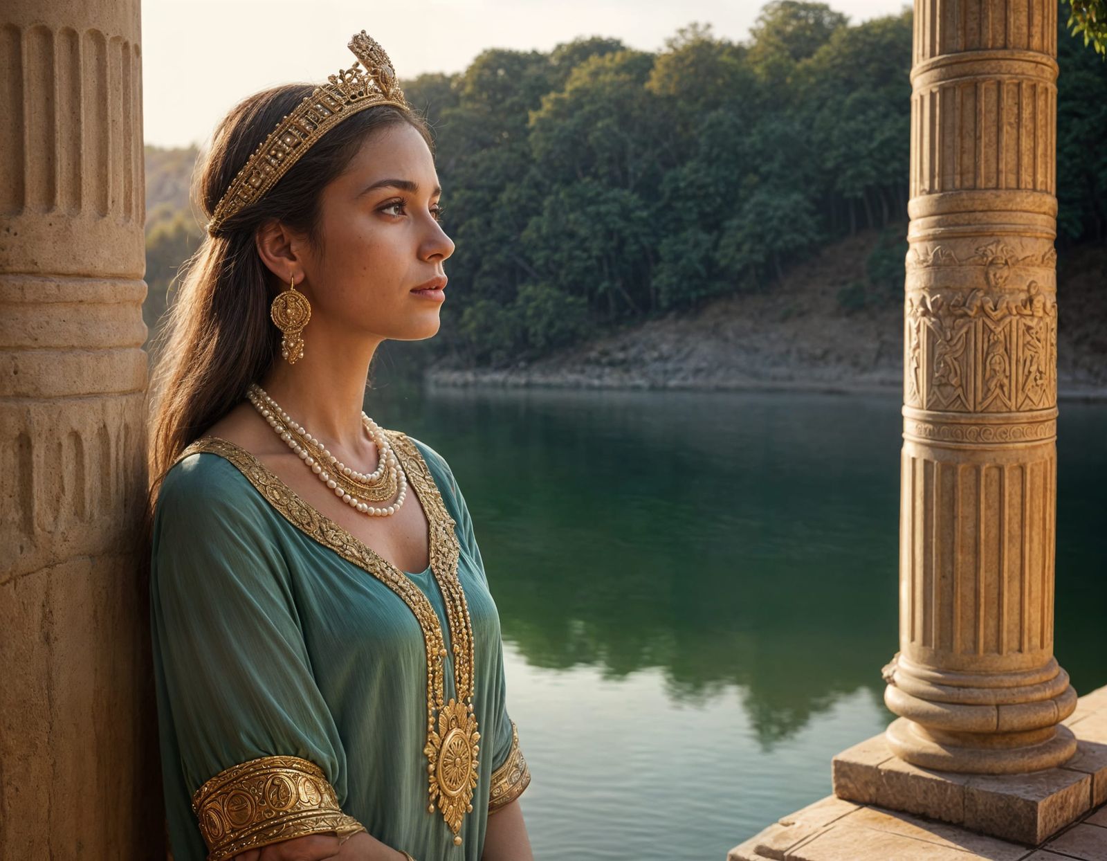 Ancient Goddess Contemplating the Horizon