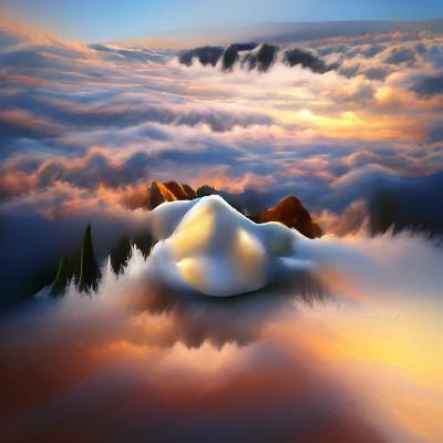Ethereal Goddess Ascends to Celestial Peak