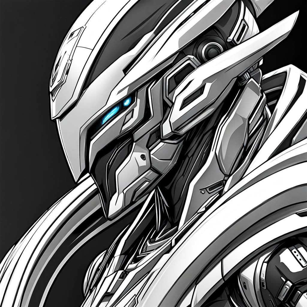 Bold Line Art Mech Frame Concept