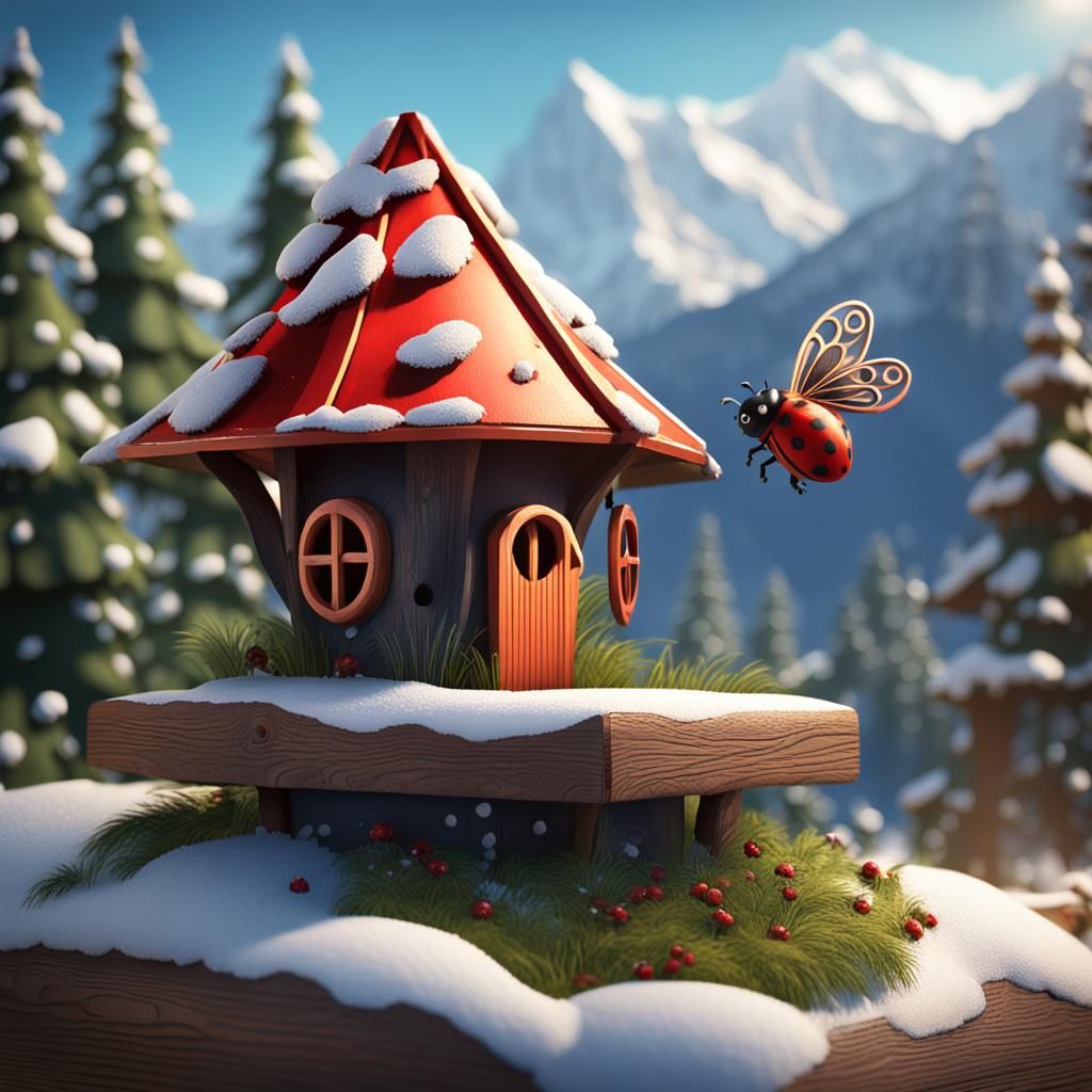 Ladybug Serenade in Enchanted Garden