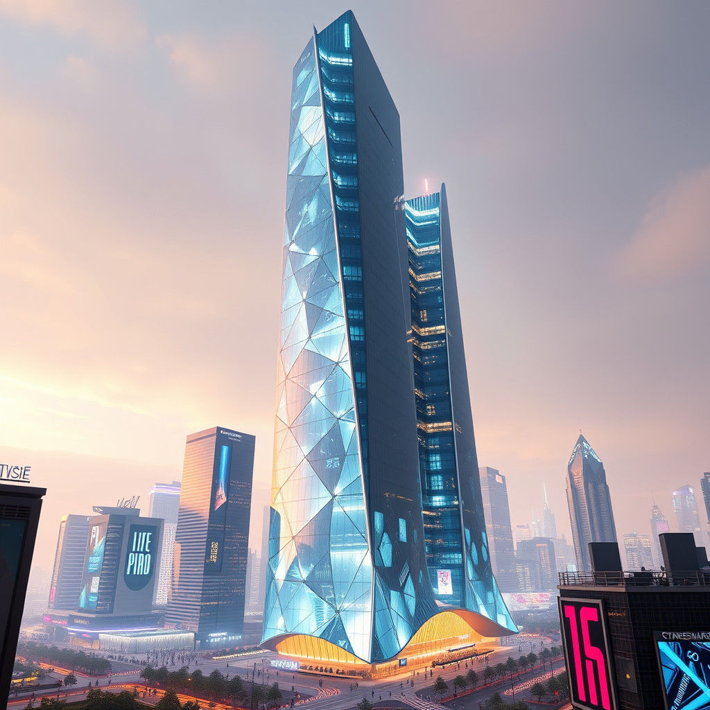 Stunning Futuristic Skyscraper Rises Above Ultra-Modern City
