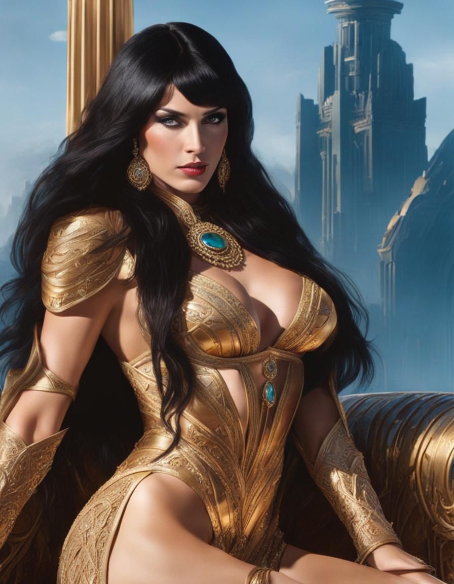 Mars Princess in Golden Hour Elegance