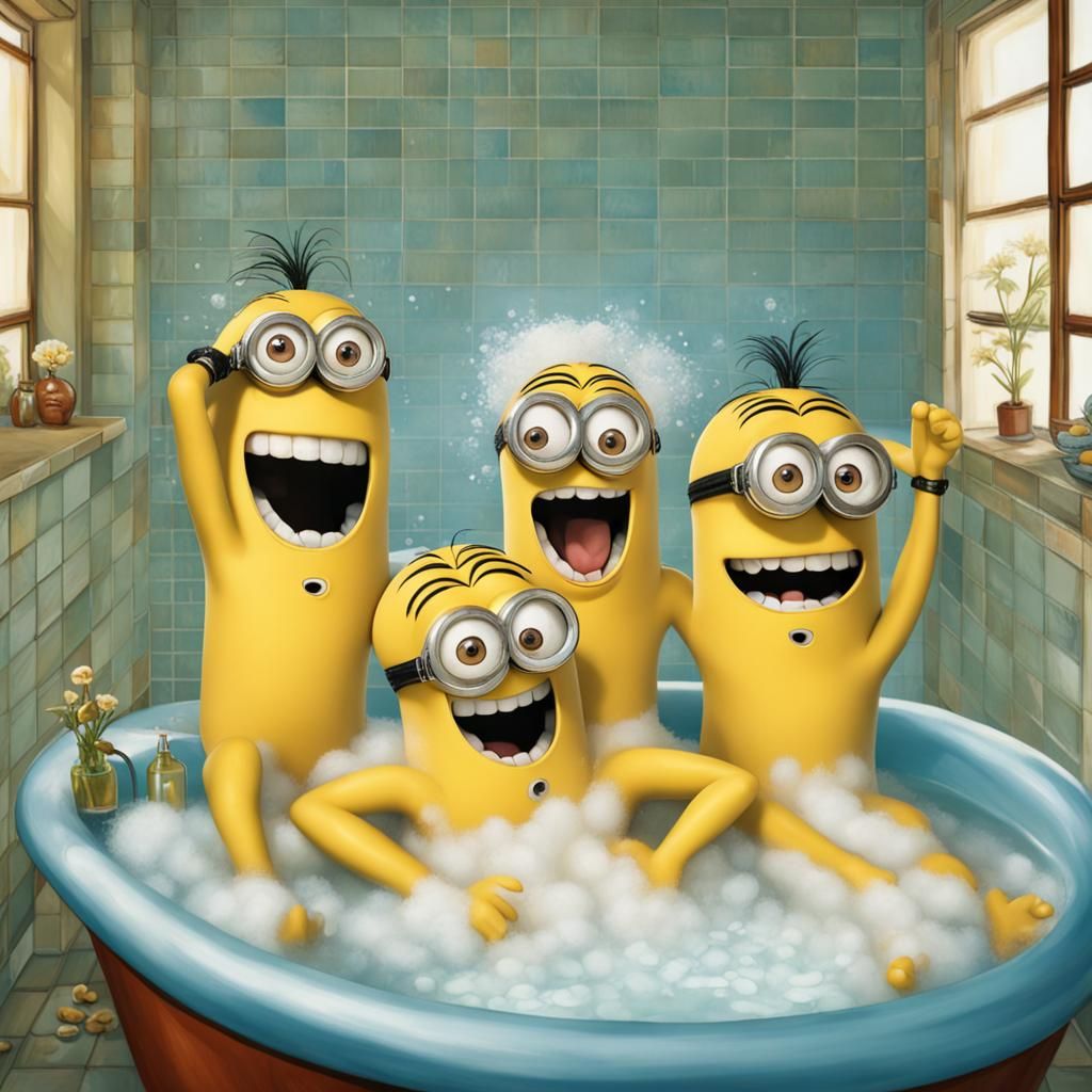Minion bath time!