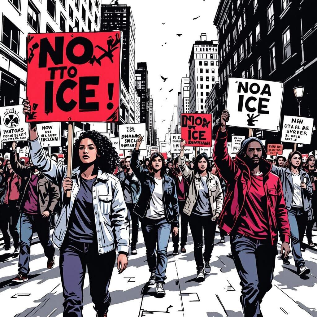 Peacefully protesting