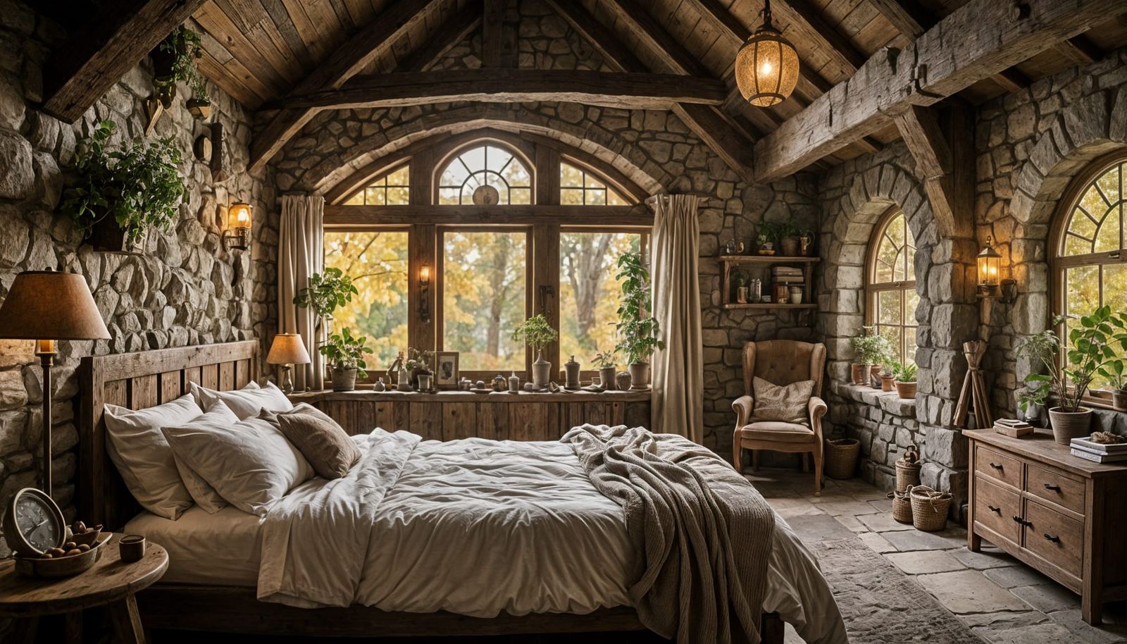 Cozy Rustic Bedroom in Elven Cottage