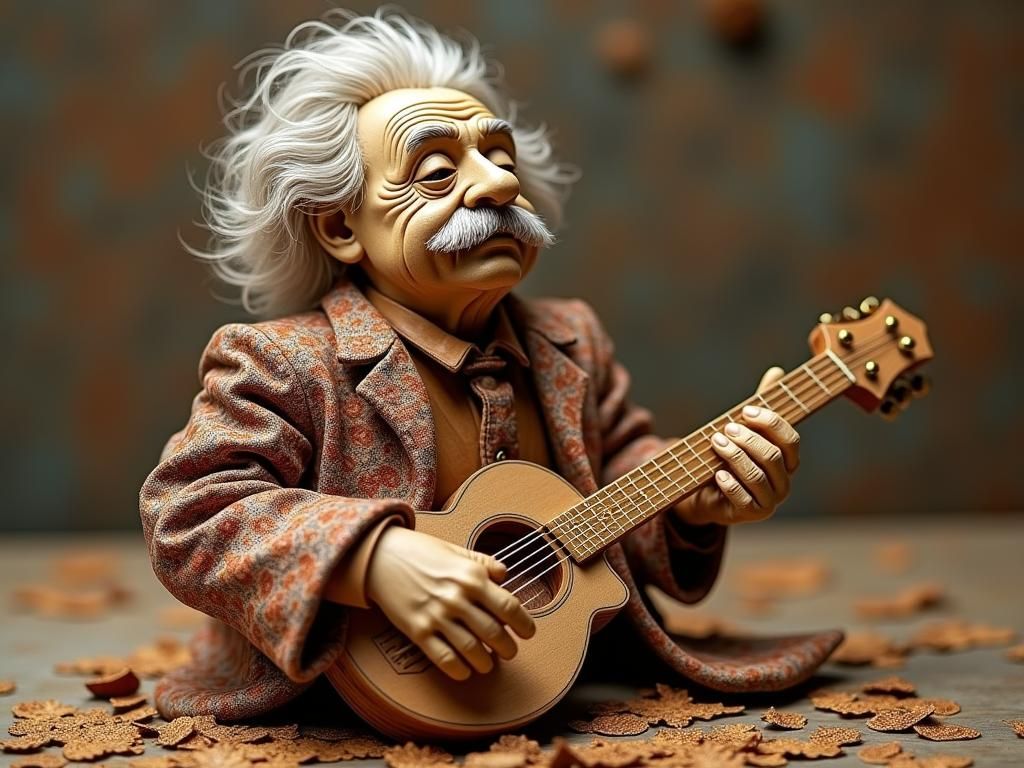 Tiny Einstein in Whimsical Automata Style