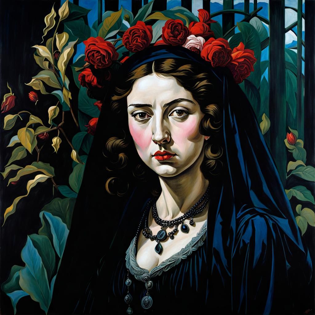 Renaissance Masters in Vibrant Gouache Ink Art