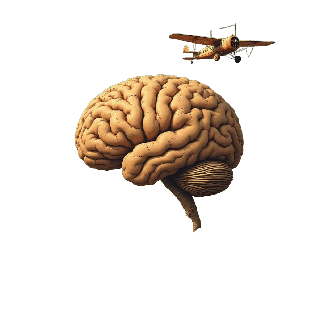 Earthly Brain Landscape in Futuristic Aviation