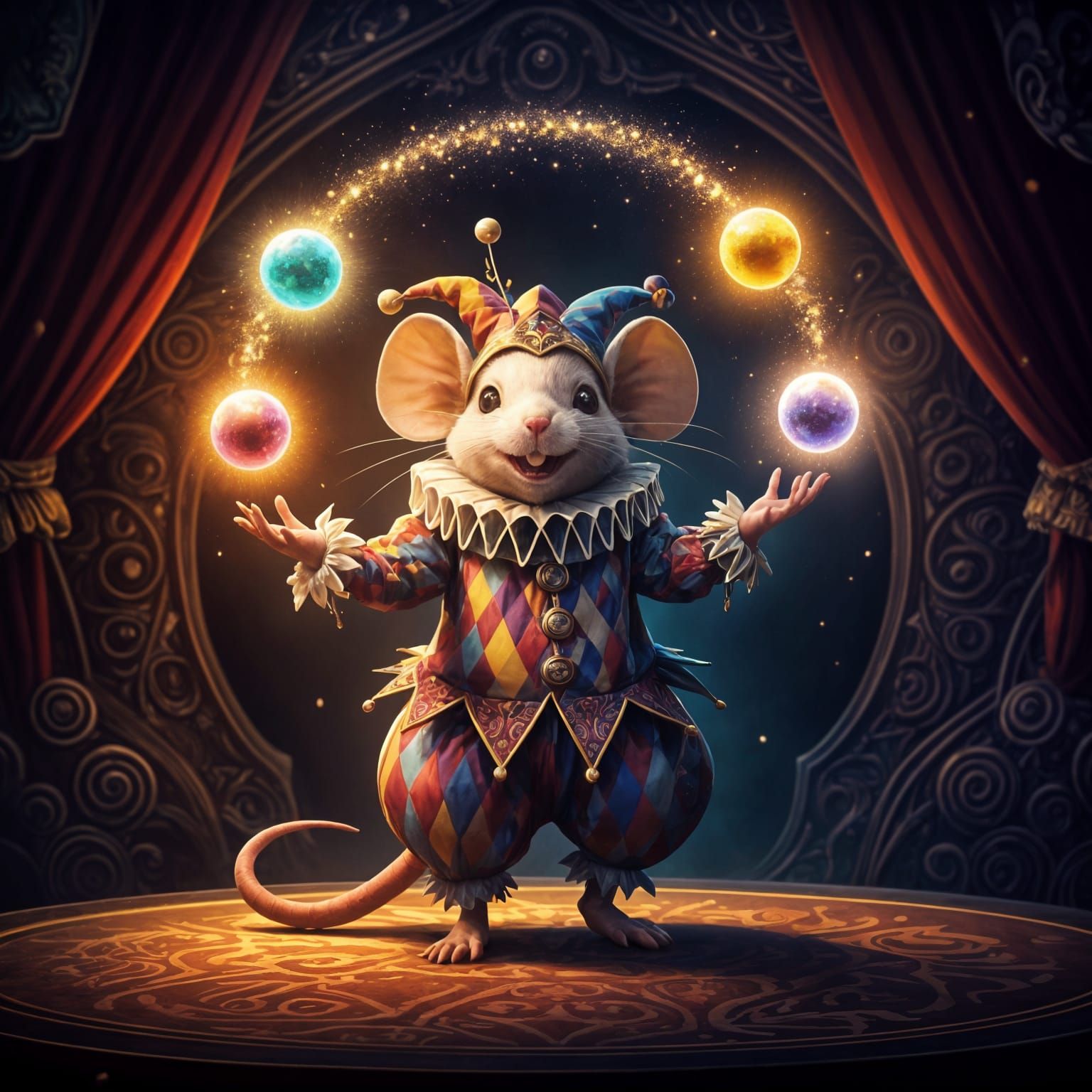 Cute mouse jester - Thanks to everyone who voted !! Third place is awesome π π₯ Mr Mouse says thank you too! ππ