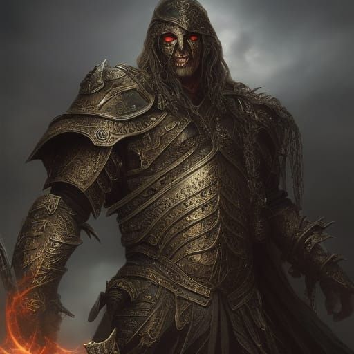 Epic Dark Lord in Majestic Armor
