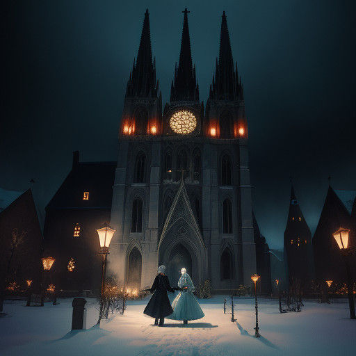 A Darkly Beautiful Gothic Christmas Village