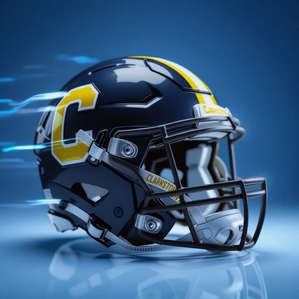 Clarkston Michigan F7 Football Helmet Design