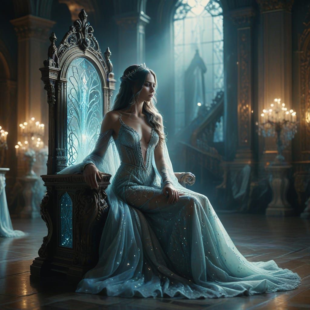 Ethereal Queen on Crystal Throne