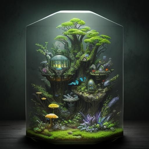 Stunning Glass Terrarium Teeming with Life and Wonder