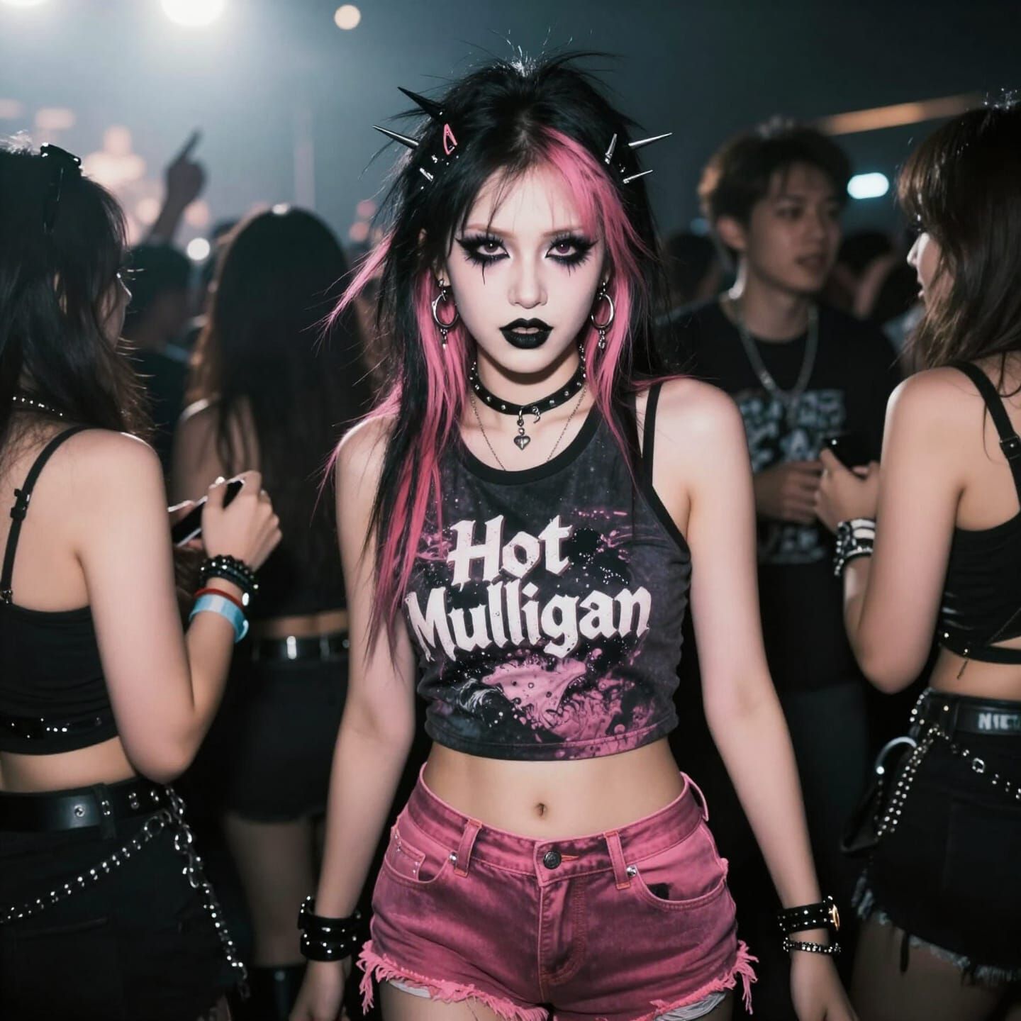 Punk Girl at Hot Mulligan Concert, Cinematic Film Still