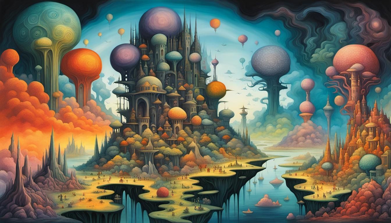 Surreal Isles Emerge from Mysterious Lands