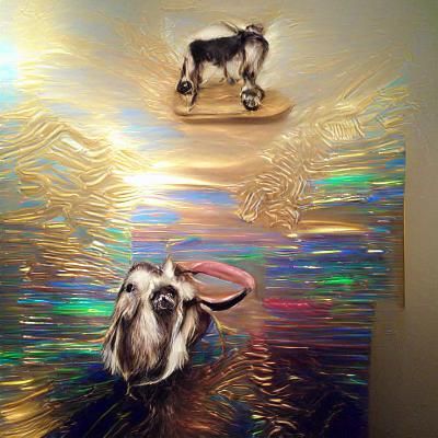 Hyperrealistic Goat in Resplendent Regalia
