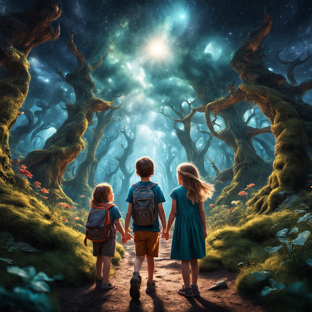 Enchanted Forest Exploration: A Hyperrealistic Family Advent...