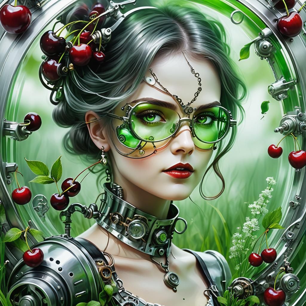 Steampunk Cherry Blossom Goddess