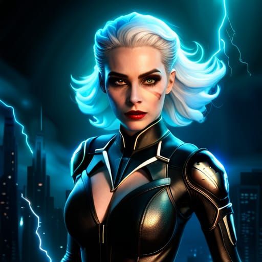 Giant Alien Catwoman in Epic Space Battle, Unreal Engine 5 S...