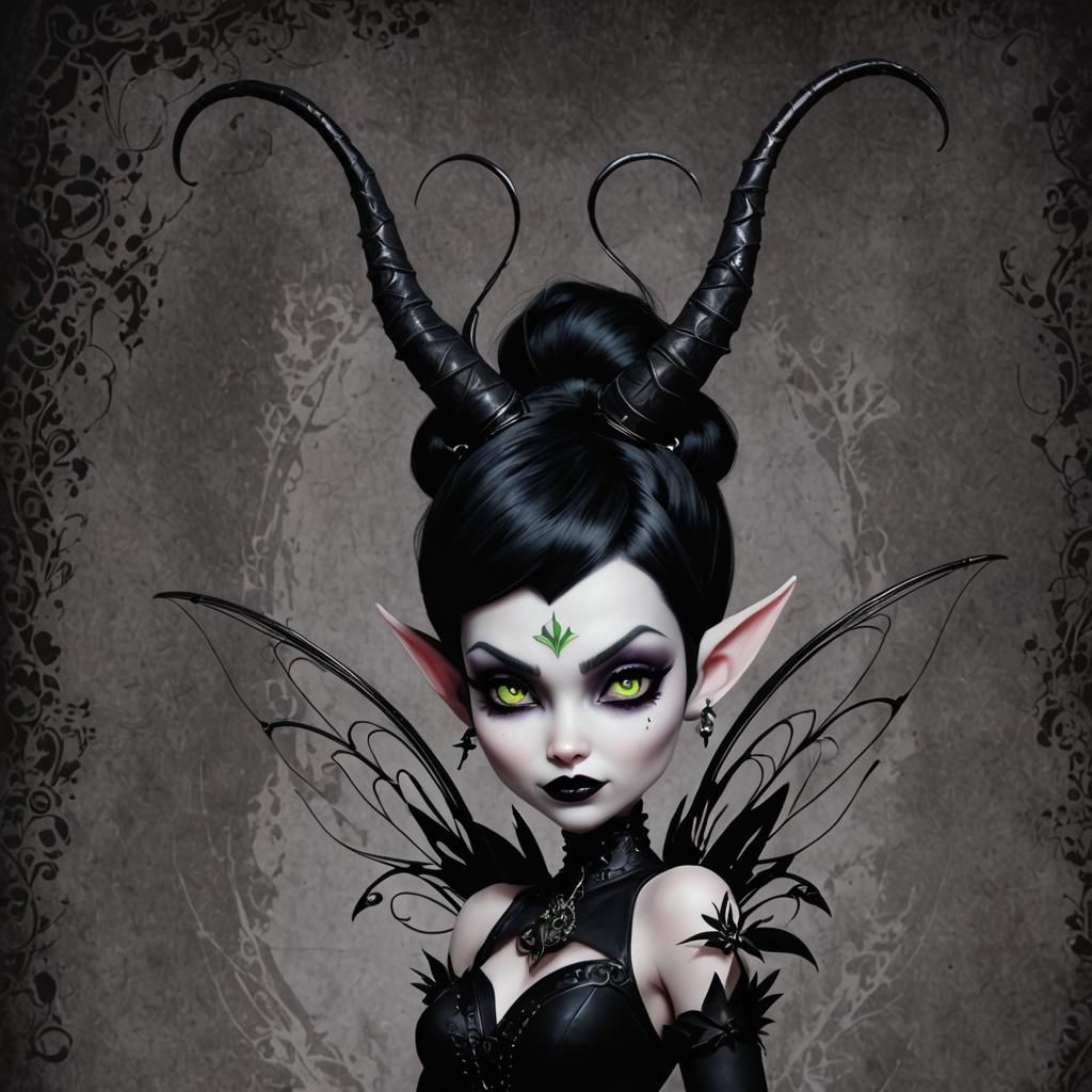 Gothic Maleficent Tinkerbell with Horns