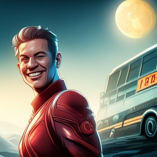 Superhero Chaos in a Dark Humor Aesthetic