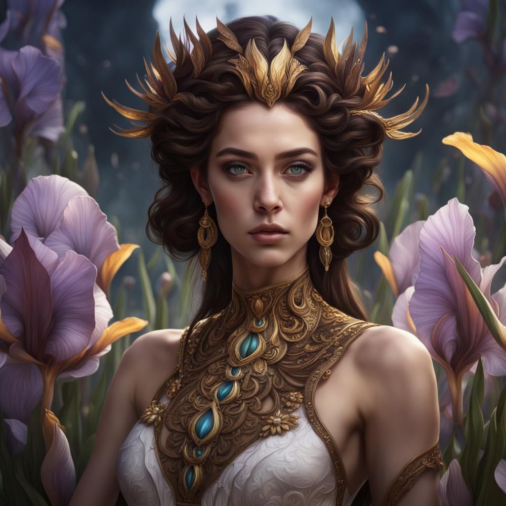 Goddess of iris flower