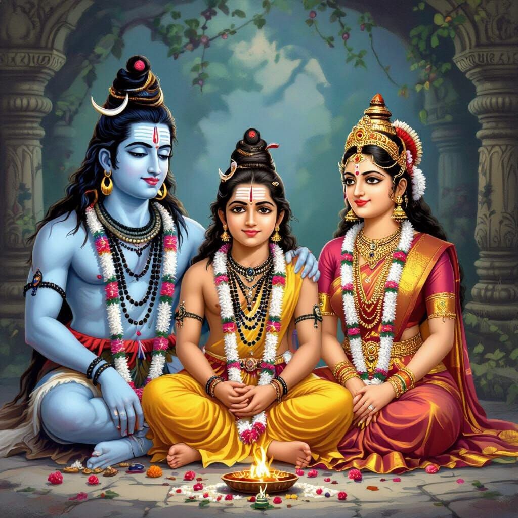 Somaskhantar: Karthik Between Shiva and Parvati