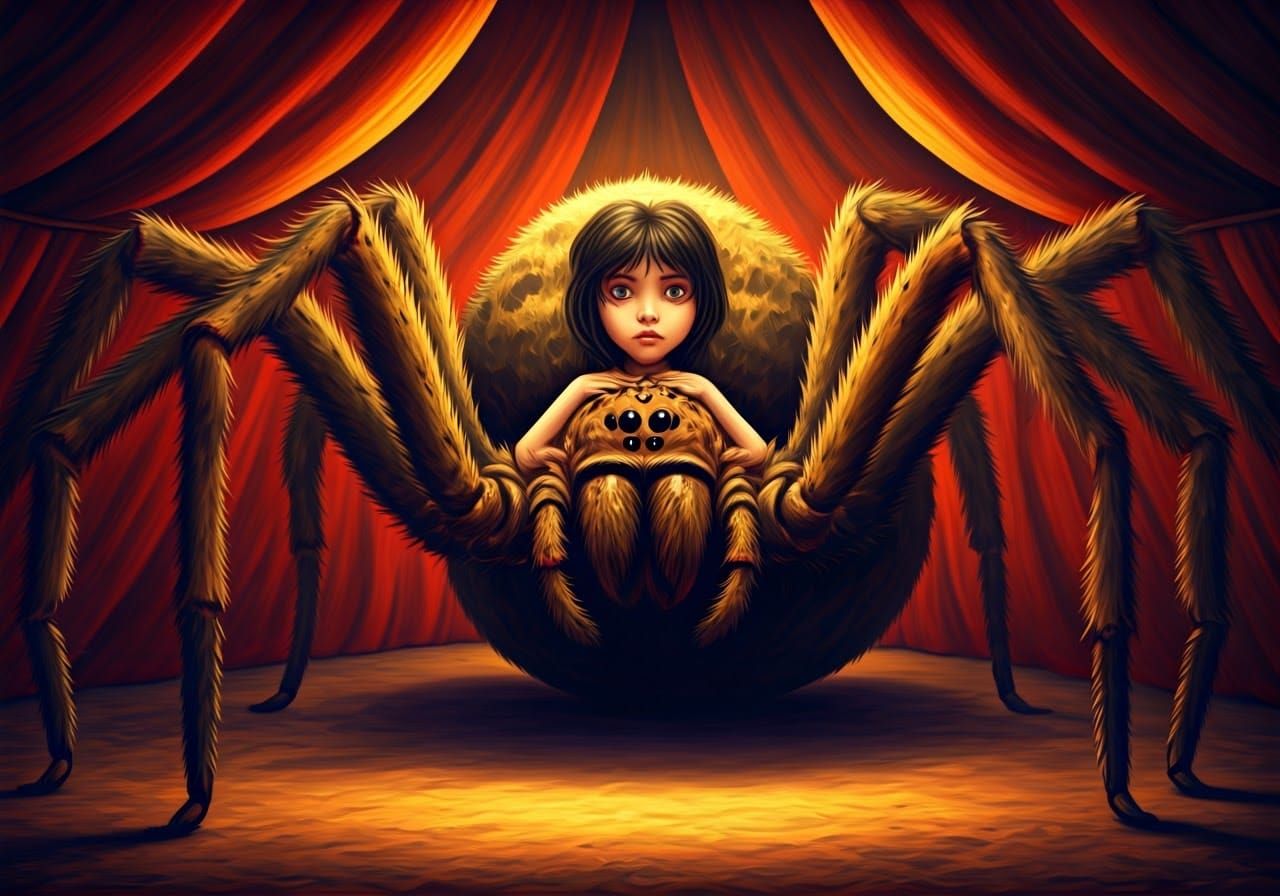 Giant Spider Girl Tells Heartbreaking Story in Itinerant Cir...